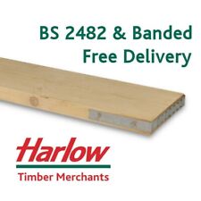 Scaffold Boards New Timber Banded BS 2482 38 x 225 mm 13 ft 3.9 m Plank Wooden
