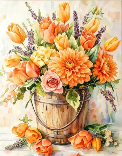 Printed cross stitch kit - 11, ct