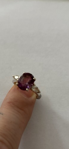 Purple fluorite white topaz - fluorite,,