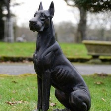 Doberman Dog Garden Sculpture
