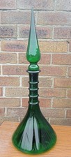 Italian Empoli Glass Genie Bottle Vintage MCM