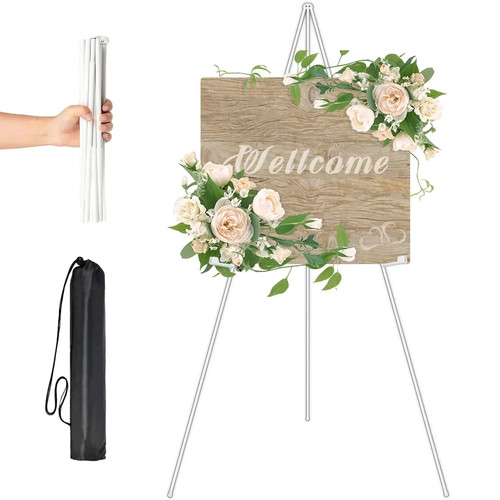 White adjustable easel stand - adjustable,