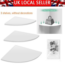 Set Of 3 White Corner Shelf