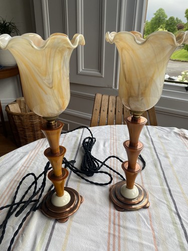 Pair old vintage antique - antique, art