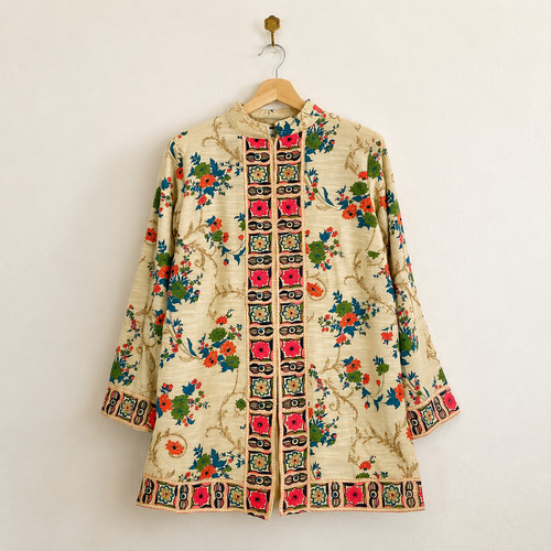 Indigo moon floral embroidered - floral,