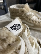 Vans Borg Beige Sherpa UK Size 5 Teddy Trainers