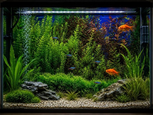 Fish tank background sticker - tank,