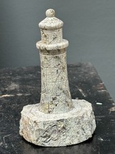 Small Vintage Cornish Serpentine Lighthouse Paperweight