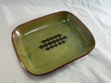 VINTAGE 1960s DIETER KUNZEMANN green glazed studio pottery dish
