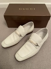 GUCCI SHOES WHITE LEATHER MENS