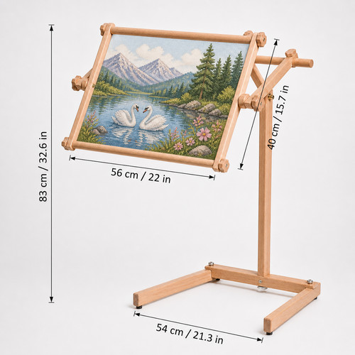 Wood embroidery stand floor - embroidery,