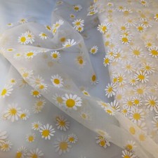 Daisy Floral Soft Tulle or