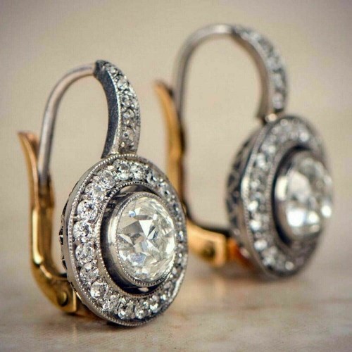 Round cut diamond art deco - round,