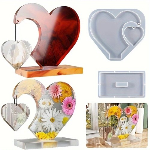 Dual love heart photo frame - dual,