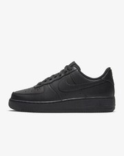 SCARPE NIKE AIR FORCE 1 '07 LOW BASSE UOMO DD8959 001 NERO TOTAL BLACK ORIGINALI