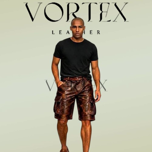 Men distressed brown leather - distressed,