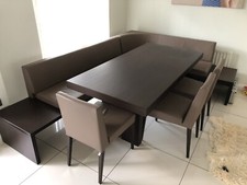 Hülsta Leather Corner  Dining Table, Bench And 3x Chairs,  RRP £11450