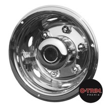 1 pair 17.5" DAF deluxe rear wheel trims hub caps covers stainless O-Trim