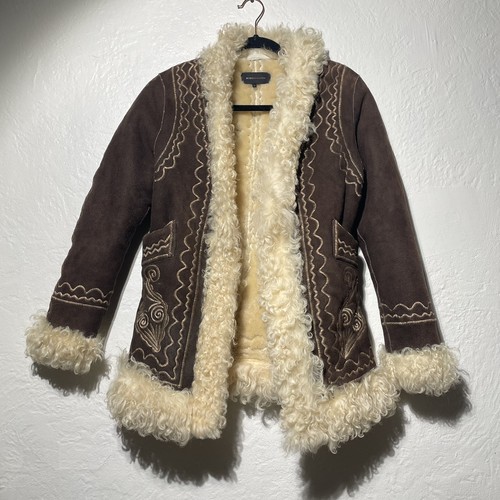 Vtg afghan curly lamb - afghan,