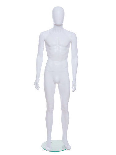 Full male matt white mannequin - white,
