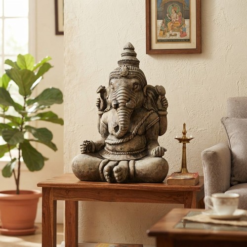 Stone garden ganesh buddha - stone,