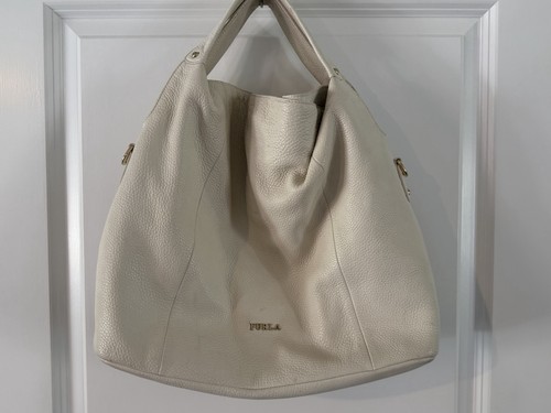 Furla leather bag cream - leather,