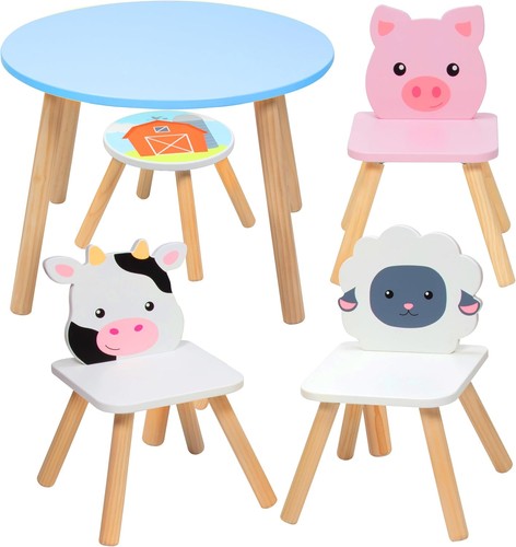 Kids wooden animal table - wooden,