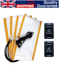 Seats Carbon Fiber Heated Seat Heater Pad Kit Car Cushion Switch 12V Universal#