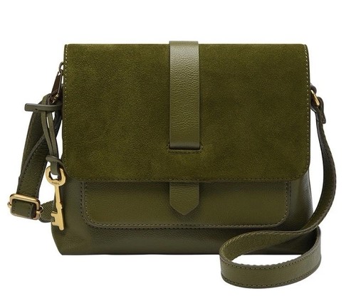 Fossil khaki leather - khaki, suede