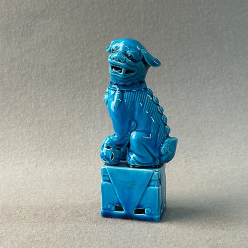 Chinese turquoise blue foo dog - turquoise,