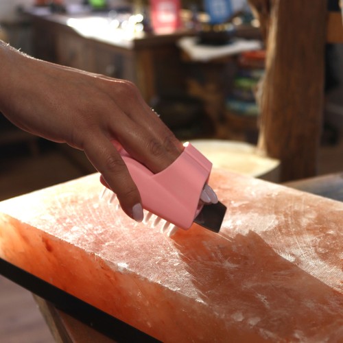 Himalayan salt block cleaning - salt,
