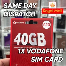 1x Vodafone PAYG SIM £20