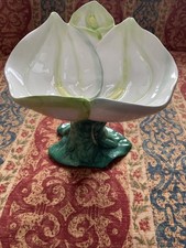 vintage glazed majolica lily