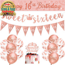 Girls 16th Birthday Decorations Rose Gold Sweet Sixteen Birthday Decorations Gir