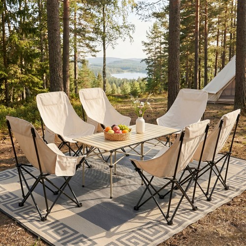 Foldable camping table and - foldable,