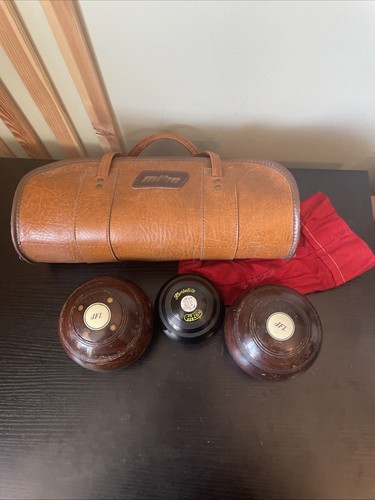 Vintage wooden lawn bowls - vintage,