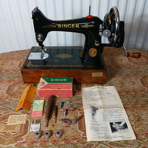 Singer 99k hand crank sewing - 99k,