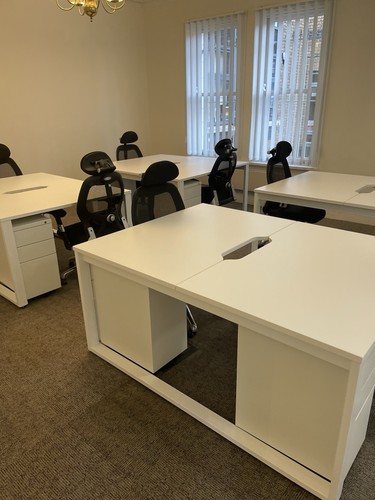 Double desk white - double,