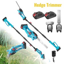 Hedge Trimmer Long Reach 1.6m Cordless Electric Cutter 2 Batteries and 1 Charger