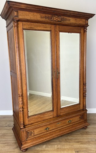 Wardrobe antique french oak - wardrobe,