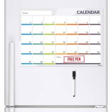 CALENDER Fridge Board Magnetic Pen Notice Memo Planner Whiteboard Large Monthly