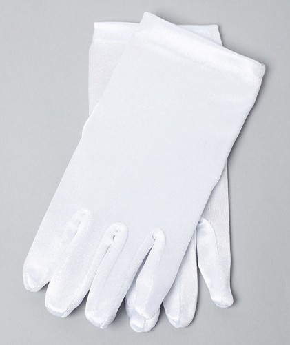 Girls plain white satin - girls',
