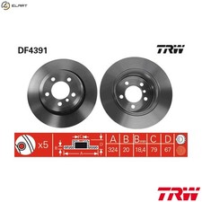 2x BRAKE DISC DF4391 FOR BMW