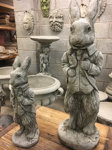 Peter rabbit stone ornament - stone,