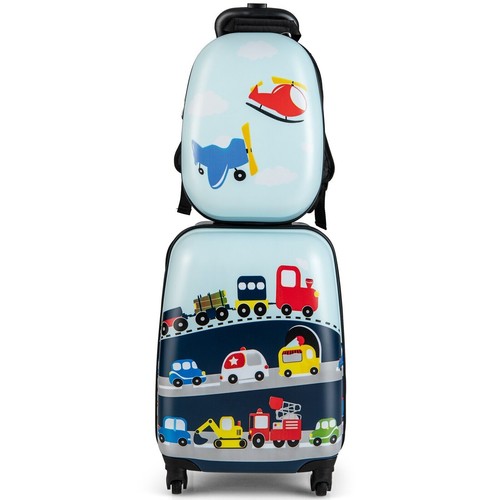 2pcs abs kids suitcase - 2pcs, 16"