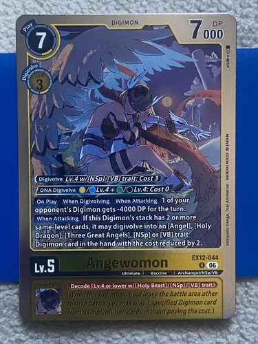 Digimon ccg ex12 044 angewomon - digimon, ex12-044