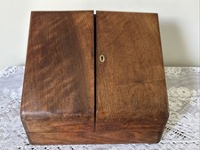 Victorian Slope -Fronted Wooden Stationery Box