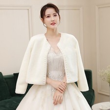 Bridal Faux Fur Shawl Shrug