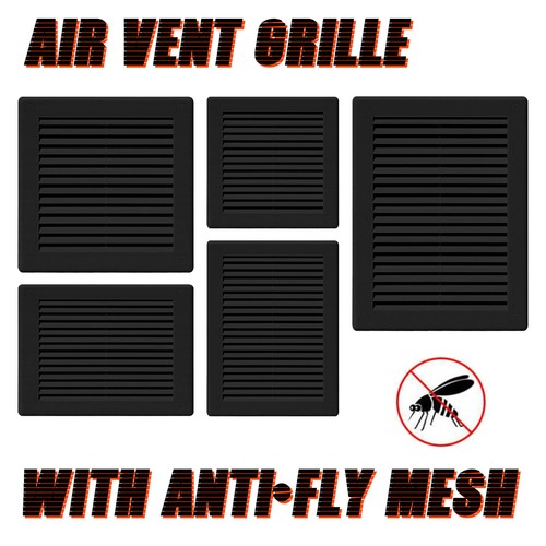 Black air vent grille - black,