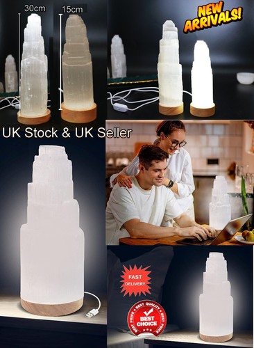Selenite crystal lamp - selenite,